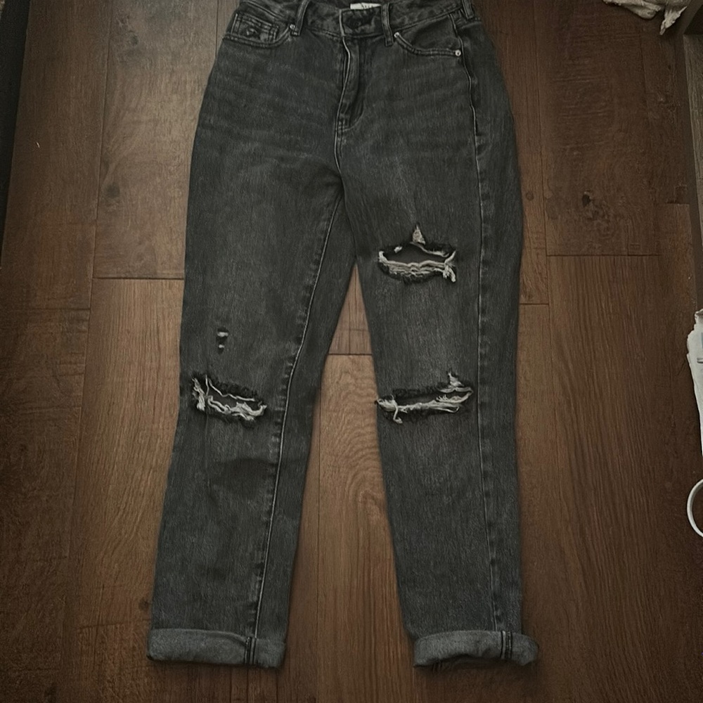 Gray black jeans